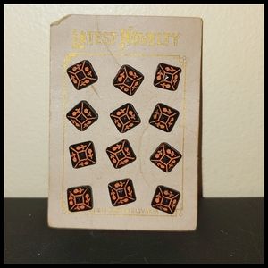 Vintage Czechoslovakian Glass Painted Buttons